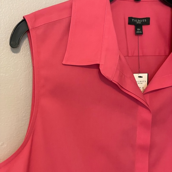 Talbots Petites Button Down sleeveless Top Sz 16P - Picture 5 of 9